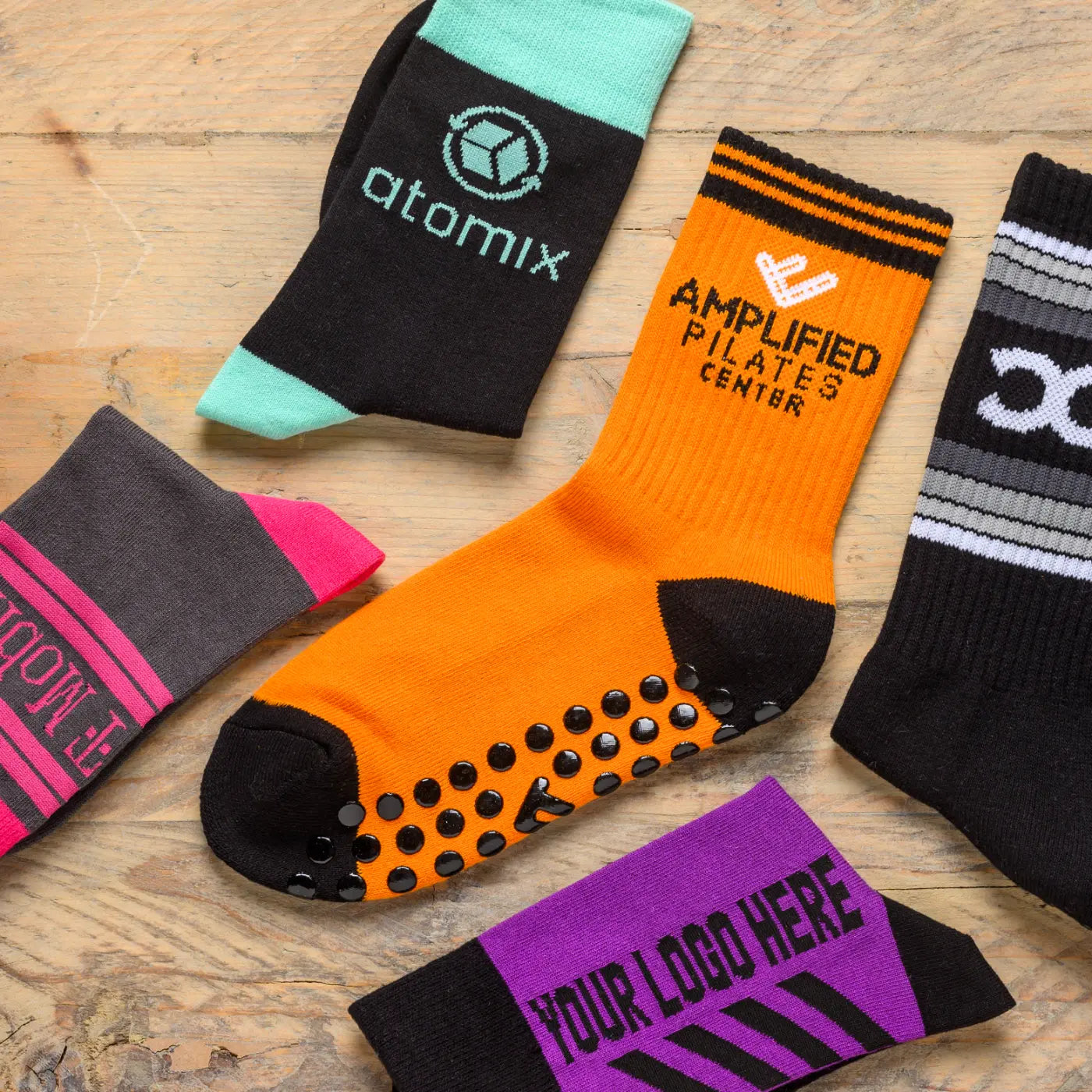 Custom Grip Socks for Studios, Teams & Fitness Brands