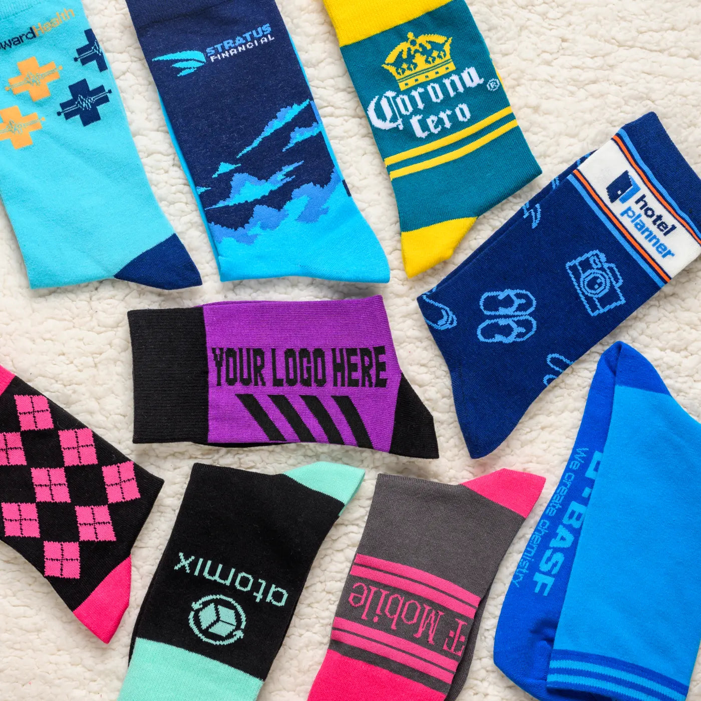 Custom Dress Socks with Logo
